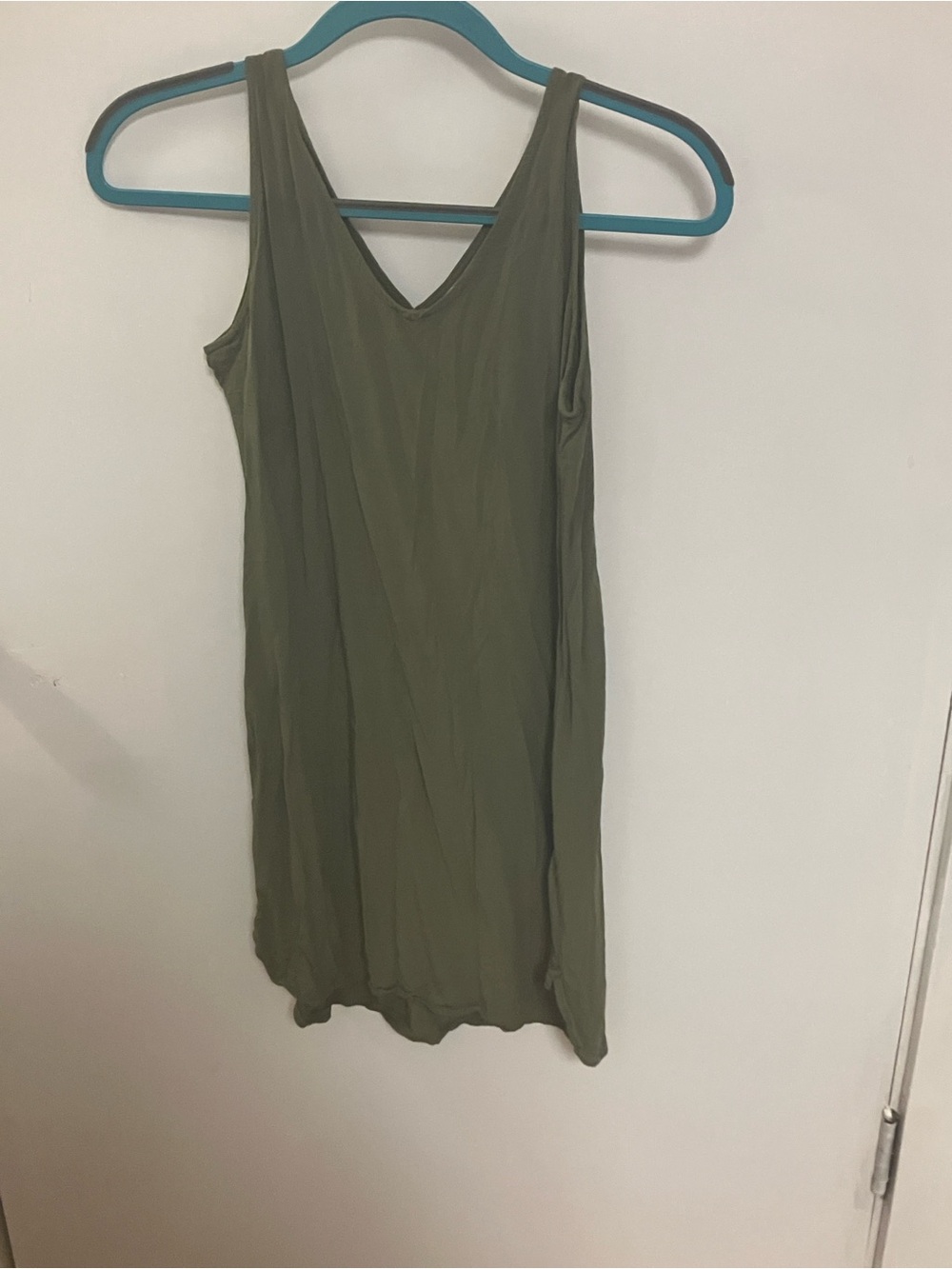 Old Navy Olive Green Sleeveless V-Neck Dress